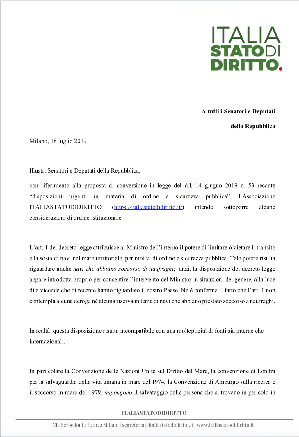 scarica la lettera inviata a tutti ai Senatori e Deputati della Repubblica